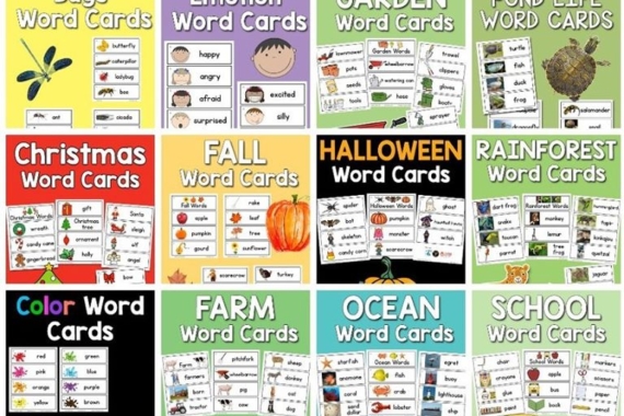 Bộ sưu tập flashcard từ vựng các chủ đề Word Card Collection